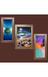 3-Pack The Sky's Silent Story Photo Frames - 2 Pieces 6x13 Inch & 1 Piece 10x13 Inch - Rustic Wall Art for Home & Office Decor - Botanical Wall Hanging for Living Roo