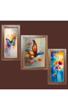 3-Pack Butterflies and flowers painting Photo Frames - 2 Pieces 6x13 Inch & 1 Piece 10x13 Inch - Rustic Wall Art for Home & Office Decor - Botanical Wall Hanging for Living Room, Bedroo