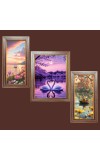 3-Pack Majestic Skies Photo Frames - 2 Pieces 6x13 Inch & 1 Piece 10x13 Inch - Rustic Wall Art for Home & Office Decor - Botanical Wall Hanging for Living Room, Bedroom, or Workspace