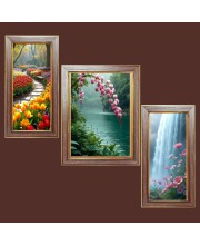 3-Pack Breathtaking view nature Photo Frames - 2 Pieces 6x13 Inch & 1 Piece 10x13 Inch - Rustic Wall Art for Home & Office Decor - Botanical Wall Hanging for Living Room, Bedroom, or Wo