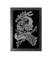 Beautiful Beautiful Radha Krishna Photo Frame - 11x15 Inch Black 1-Inch Frame with Mount Paper - Perfect for Home Decor, Living Room & Office