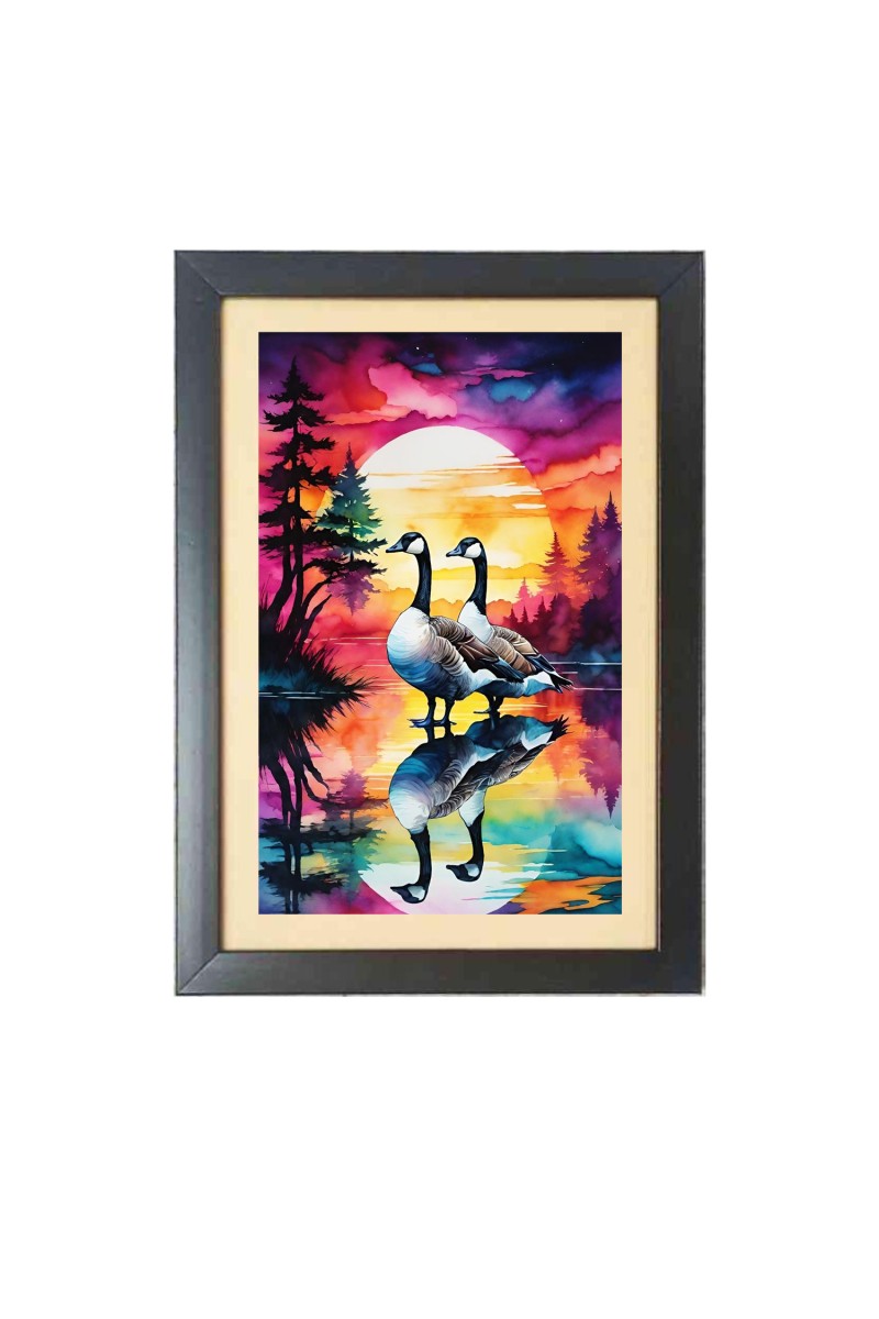Beautiful Beautiful Duckling Photo Frame - 11x15 Inch Black 1-Inch Frame with Mount Paper - Perfect for Home Decor, Living Room & Office