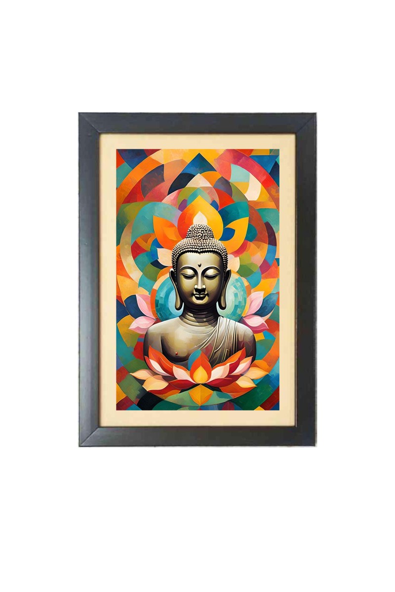 Beautiful Beautiful Buddha Photo Frame - 11x15 Inch Black 1-Inch Frame with Mount Paper - Perfect for Home Decor, Living Room & Office