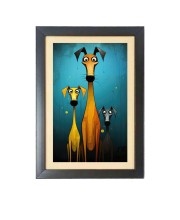 Beautiful Beautiful Dogs Photo Frame - 11x15 Inch Black 1-Inch Frame with Mount Paper - Perfect for Home Decor, Living Room & Office