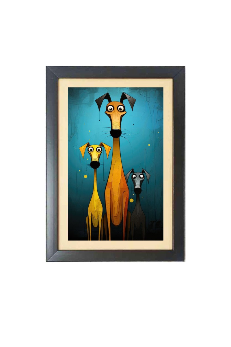 Beautiful Beautiful Dogs Photo Frame - 11x15 Inch Black 1-Inch Frame with Mount Paper - Perfect for Home Decor, Living Room & Office