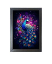 Beautiful Beautiful Peacock Photo Frame - 11x15 Inch Black 1-Inch Frame with Mount Paper - Perfect for Home Decor, Living Room & Office