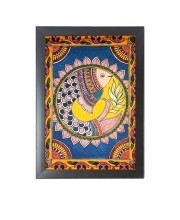Beautiful Beautiful Madhubani Art Photo Frame - 11x15 Inch Black 1-Inch Frame with Mount Paper - Perfect for Home Decor, Living Room & Office