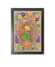 Beautiful Beautiful Madhubani Art Photo Frame - 11x15 Inch Black 1-Inch Frame with Mount Paper - Perfect for Home Decor, Living Room & Office