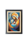 Beautiful Beautiful Abstract Art Women with child Photo Frame - 11x15 Inch Black 1-Inch Frame with Mount Paper - Perfect for Home Decor, Living Room & Office