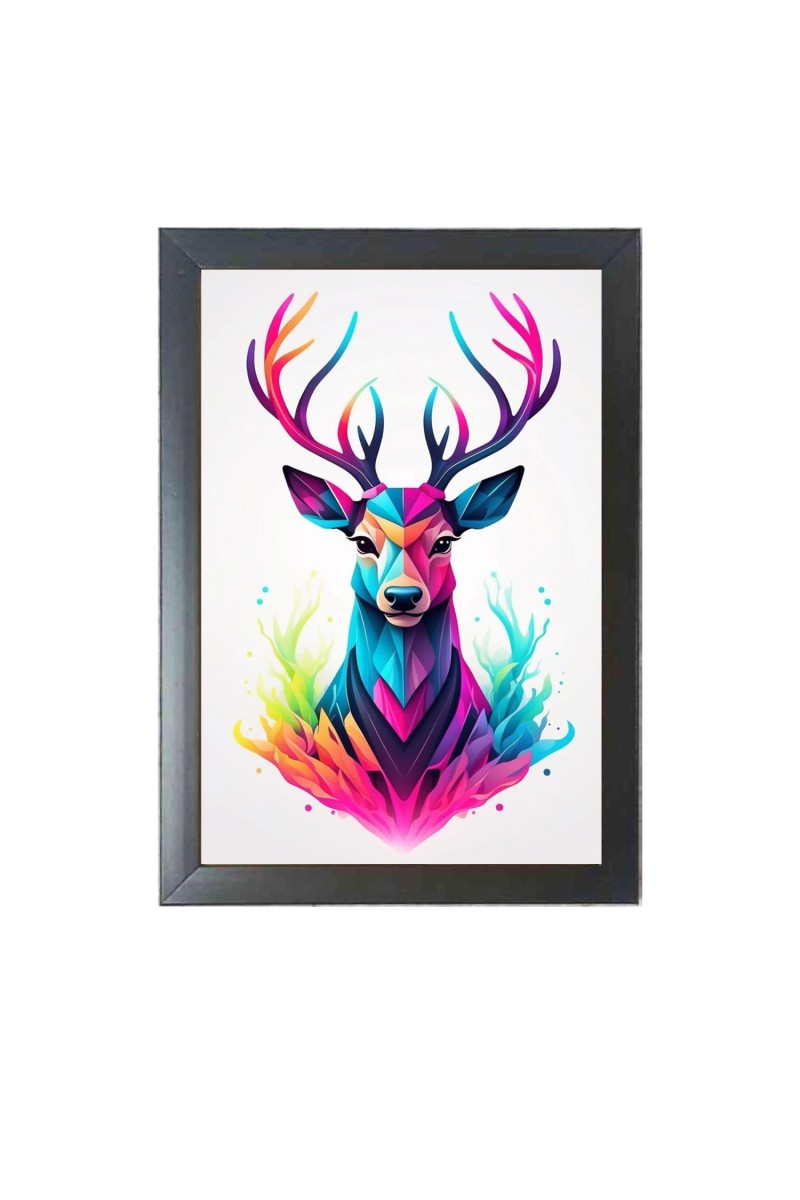 Beautiful Beautiful Deer Photo Frame - 11x15 Inch Black 1-Inch Frame with Mount Paper - Perfect for Home Decor, Living Room & Office