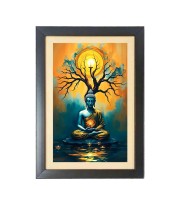 Beautiful Beautiful Buddha Photo Frame - 11x15 Inch Black 1-Inch Frame with Mount Paper - Perfect for Home Decor, Living Room & Office