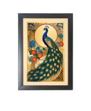 Beautiful Beautiful Peacock Photo Frame - 11x15 Inch Black 1-Inch Frame with Mount Paper - Perfect for Home Decor, Living Room & Office