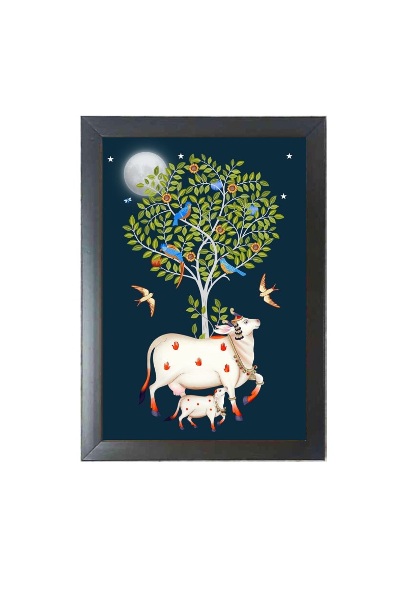 Beautiful Beautiful Cow Photo Frame - 11x15 Inch Black 1-Inch Frame with Mount Paper - Perfect for Home Decor, Living Room & Office