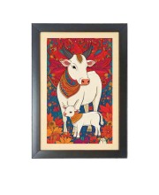 Beautiful Beautiful Cow Photo Frame - 11x15 Inch Black 1-Inch Frame with Mount Paper - Perfect for Home Decor, Living Room & Office
