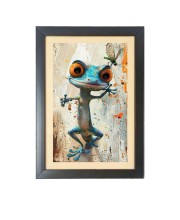Beautiful Beautiful Frog Photo Frame - 11x15 Inch Black 1-Inch Frame with Mount Paper - Perfect for Home Decor, Living Room & Office