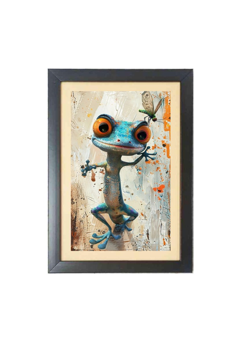 Beautiful Beautiful Frog Photo Frame - 11x15 Inch Black 1-Inch Frame with Mount Paper - Perfect for Home Decor, Living Room & Office