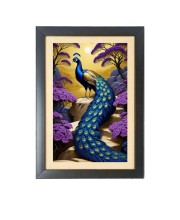 Beautiful Beautiful Peacock Photo Frame - 11x15 Inch Black 1-Inch Frame with Mount Paper - Perfect for Home Decor, Living Room & Office