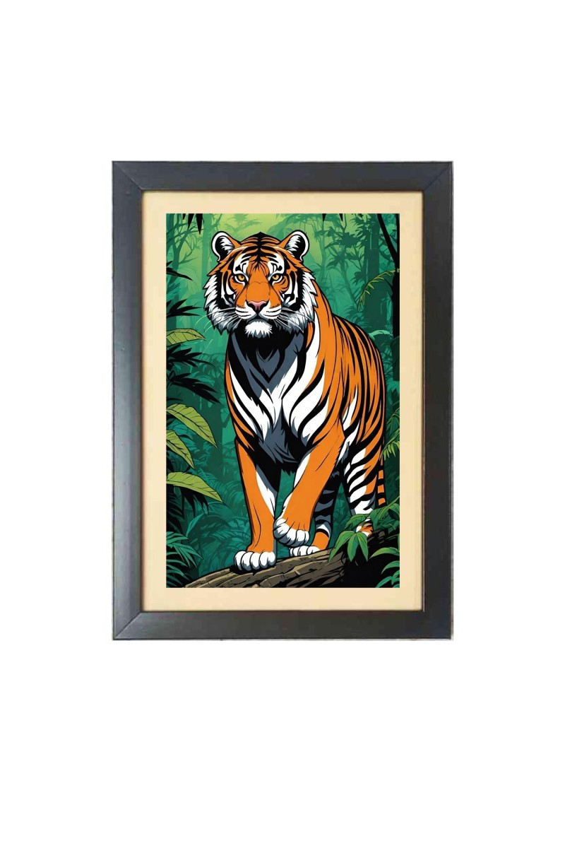 Beautiful Beautiful Tiger Photo Frame - 11x15 Inch Black 1-Inch Frame with Mount Paper - Perfect for Home Decor, Living Room & Office