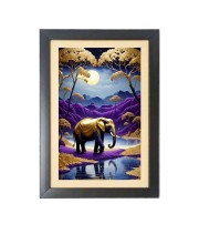 Beautiful Beautiful Elephant Photo Frame - 11x15 Inch Black 1-Inch Frame with Mount Paper - Perfect for Home Decor, Living Room & Office