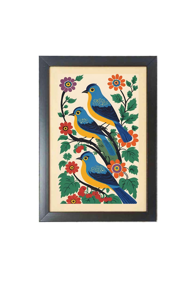 Beautiful Beautiful Birds Photo Frame - 11x15 Inch Black 1-Inch Frame with Mount Paper - Perfect for Home Decor, Living Room & Office