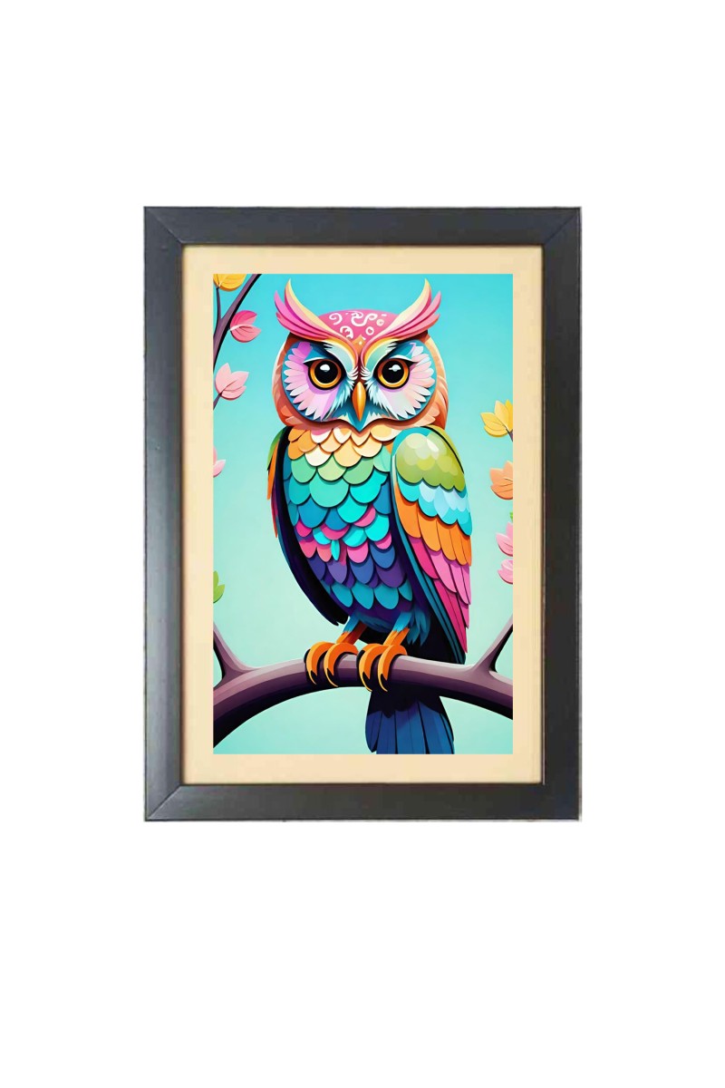 Beautiful Beautiful Owl Photo Frame - 11x15 Inch Black 1-Inch Frame with Mount Paper - Perfect for Home Decor, Living Room & Office