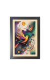 Beautiful Beautiful Abstract Art Bird Photo Frame - 11x15 Inch Black 1-Inch Frame with Mount Paper - Perfect for Home Decor, Living Room & Office