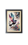 Beautiful Beautiful Abstract Art Bird Photo Frame - 11x15 Inch Black 1-Inch Frame with Mount Paper - Perfect for Home Decor, Living Room & Office