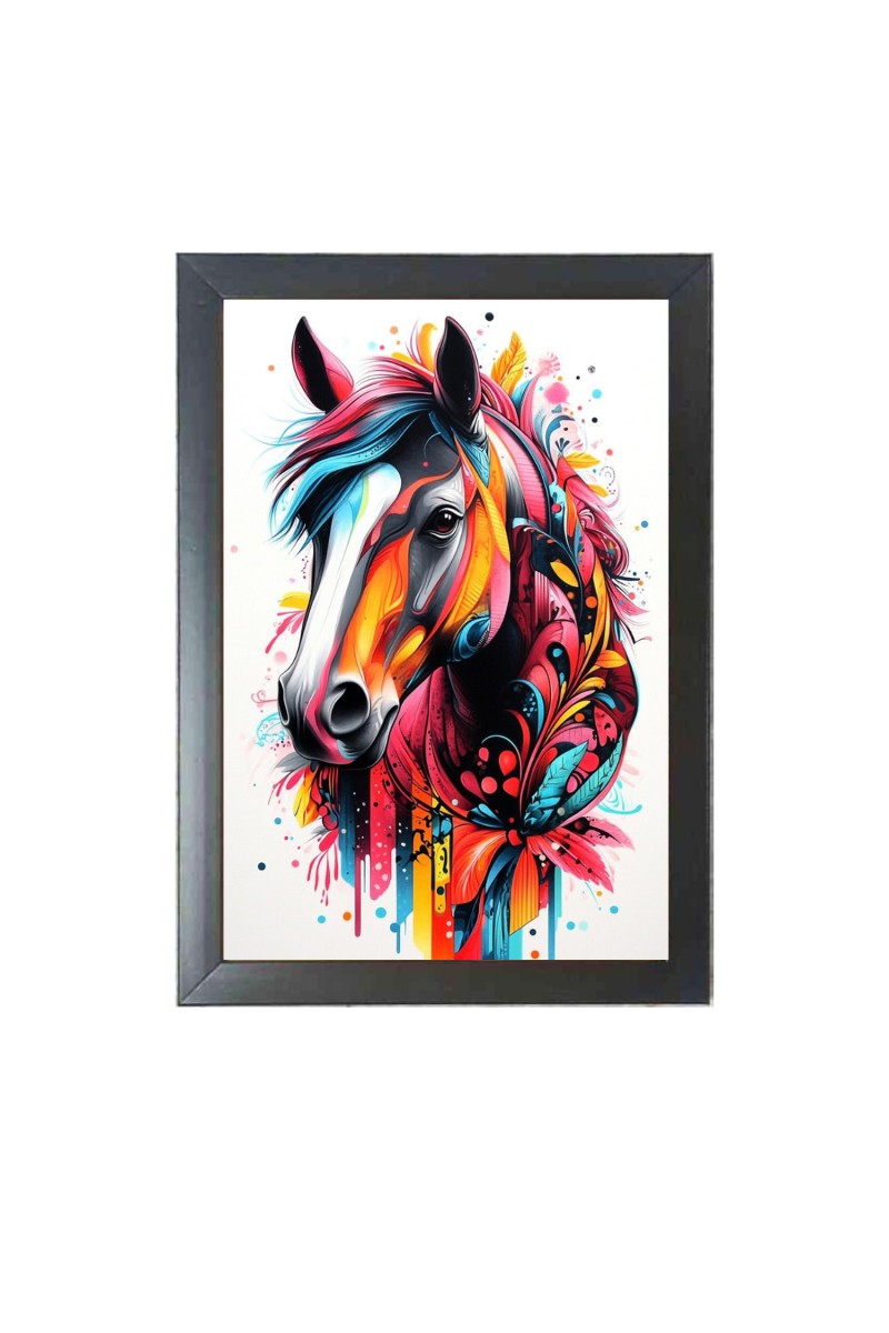 Beautiful Beautiful Horse Photo Frame - 11x15 Inch Black 1-Inch Frame with Mount Paper - Perfect for Home Decor, Living Room & Office