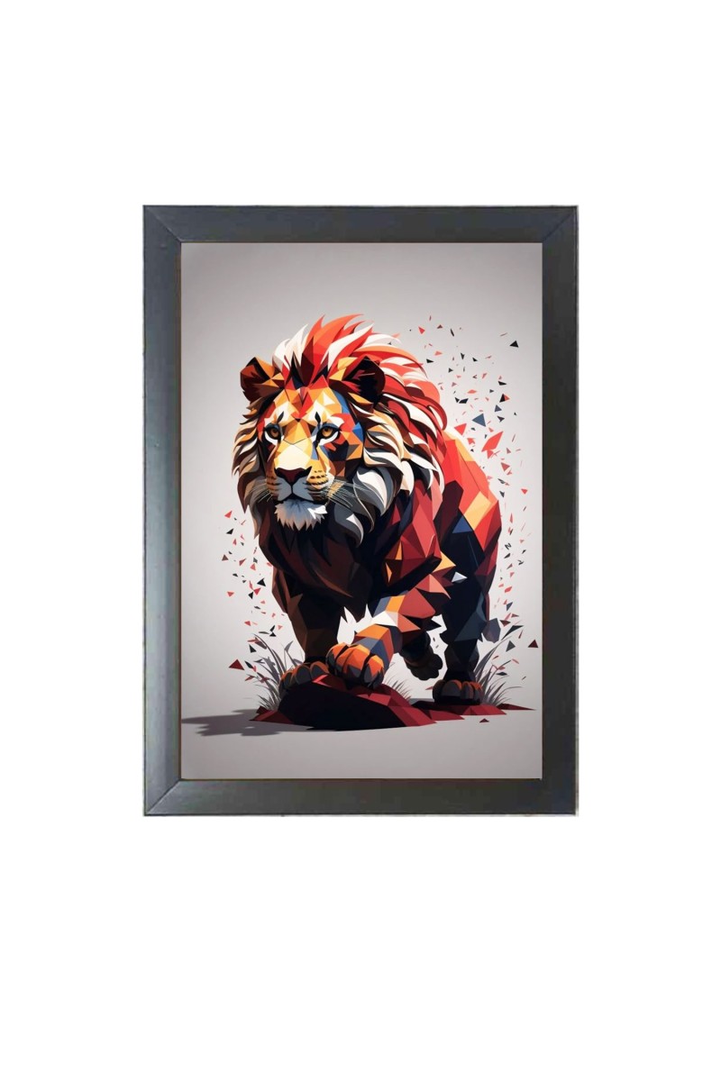 Beautiful Beautiful Lion Photo Frame - 11x15 Inch Black 1-Inch Frame with Mount Paper - Perfect for Home Decor, Living Room & Office