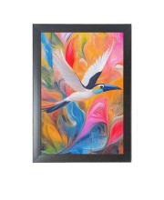Beautiful Beautiful Parrot Bird Photo Frame - 11x15 Inch Black 1-Inch Frame with Mount Paper - Perfect for Home Decor, Living Room & Office