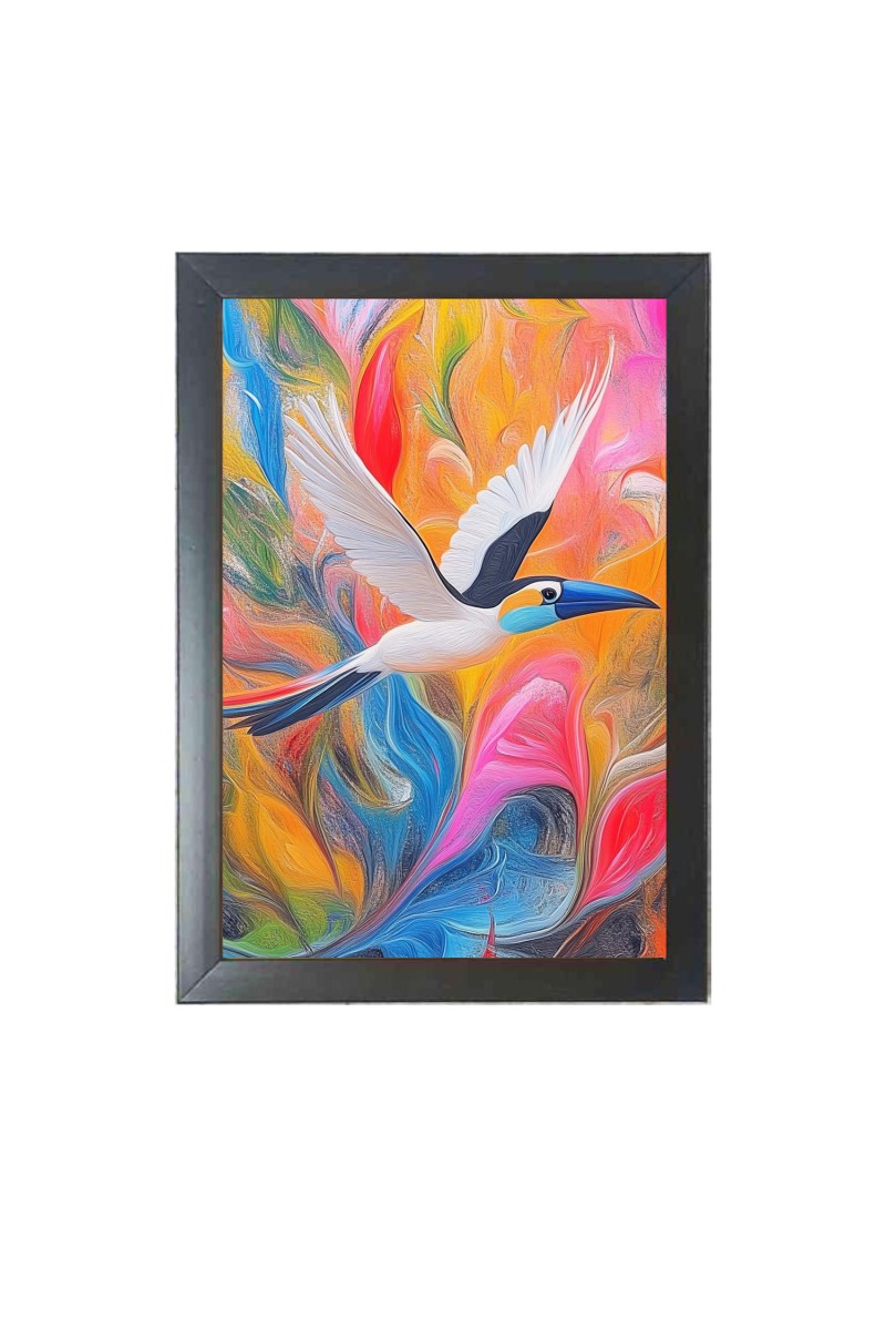 Beautiful Beautiful Parrot Bird Photo Frame - 11x15 Inch Black 1-Inch Frame with Mount Paper - Perfect for Home Decor, Living Room & Office