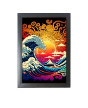 Beautiful Beautiful Surreal Japanese art Photo Frame - 11x15 Inch Black 1-Inch Frame with Mount Paper - Perfect for Home Decor, Living Room & Office