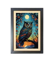 Beautiful Beautiful Owl Photo Frame - 11x15 Inch Black 1-Inch Frame with Mount Paper - Perfect for Home Decor, Living Room & Office