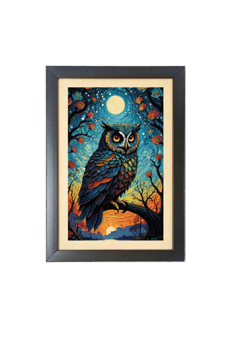 Beautiful Beautiful Owl Photo Frame - 11x15 Inch Black 1-Inch Frame with Mount Paper - Perfect for Home Decor, Living Room & Office