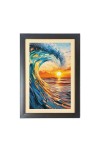 Beautiful Beautiful Sunset with river Photo Frame - 11x15 Inch Black 1-Inch Frame with Mount Paper - Perfect for Home Decor, Living Room & Office