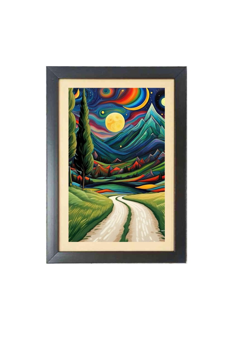 Beautiful Beautiful Mountain Photo Frame - 11x15 Inch Black 1-Inch Frame with Mount Paper - Perfect for Home Decor, Living Room & Office