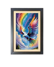 Beautiful Beautiful Flying Eagle Photo Frame - 11x15 Inch Black 1-Inch Frame with Mount Paper - Perfect for Home Decor, Living Room & Office
