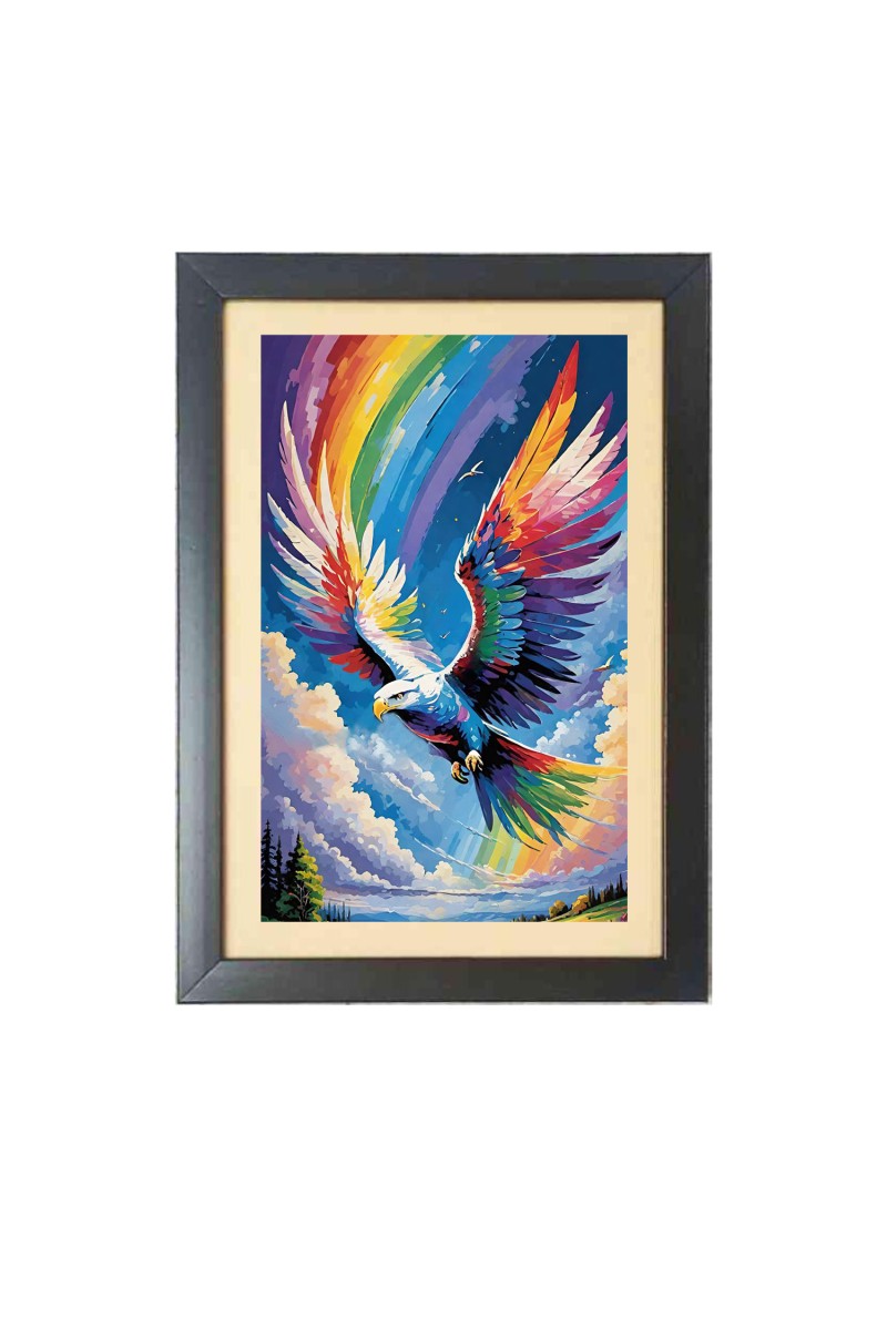 Beautiful Beautiful Flying Eagle Photo Frame - 11x15 Inch Black 1-Inch Frame with Mount Paper - Perfect for Home Decor, Living Room & Office