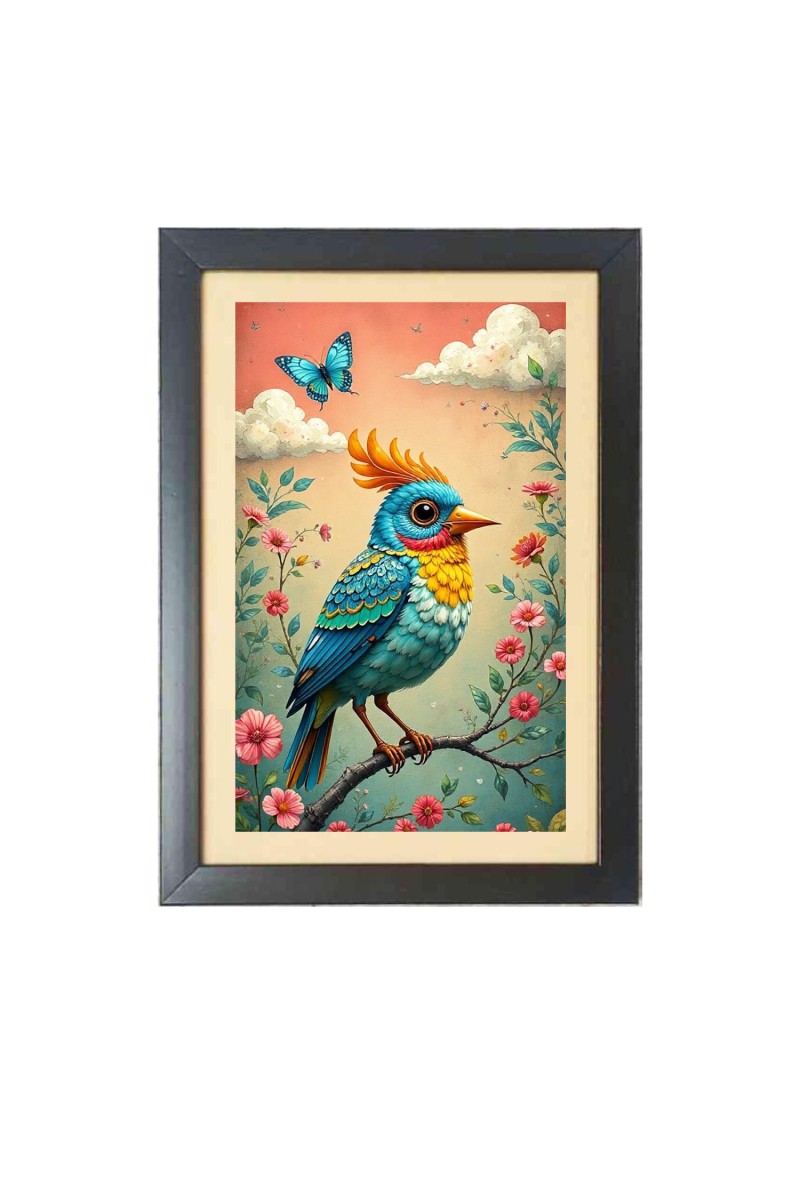 Beautiful Beautiful Bird Photo Frame - 11x15 Inch Black 1-Inch Frame with Mount Paper - Perfect for Home Decor, Living Room & Office