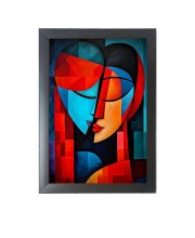 Beautiful Beautiful Radha Krishna Photo Frame - 11x15 Inch Black 1-Inch Frame with Mount Paper - Perfect for Home Decor, Living Room & Office