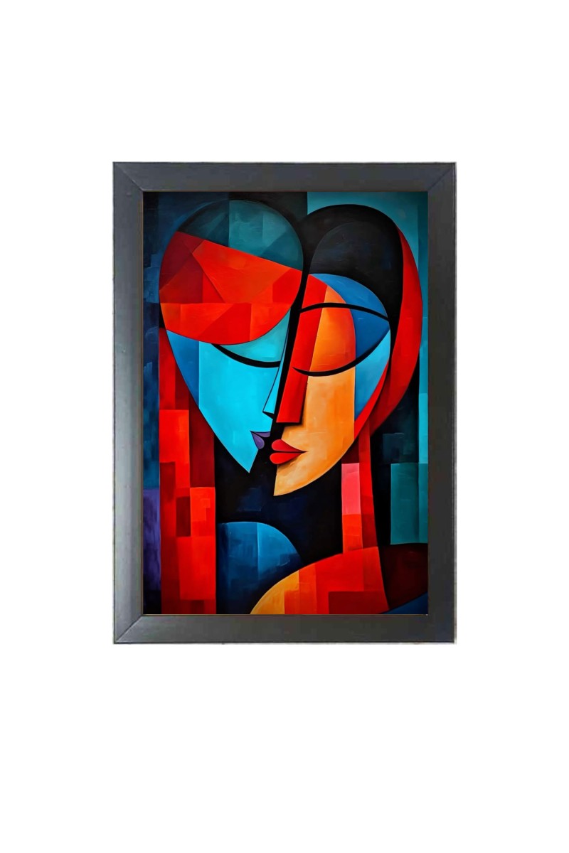 Beautiful Beautiful Radha Krishna Photo Frame - 11x15 Inch Black 1-Inch Frame with Mount Paper - Perfect for Home Decor, Living Room & Office