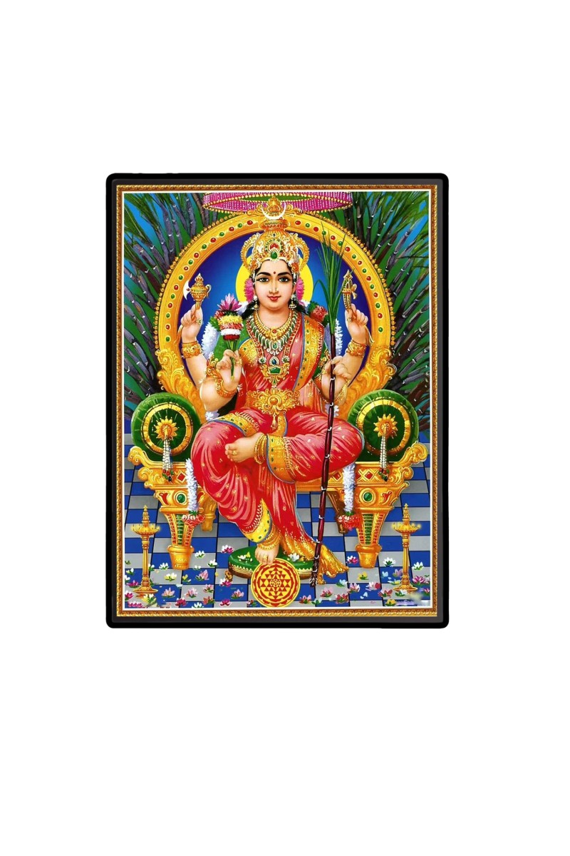 Maa Tripura Sundari  Laminated Photo  - 5x7 Inches, Divine Blessings for Home & Office and Temple Decoration