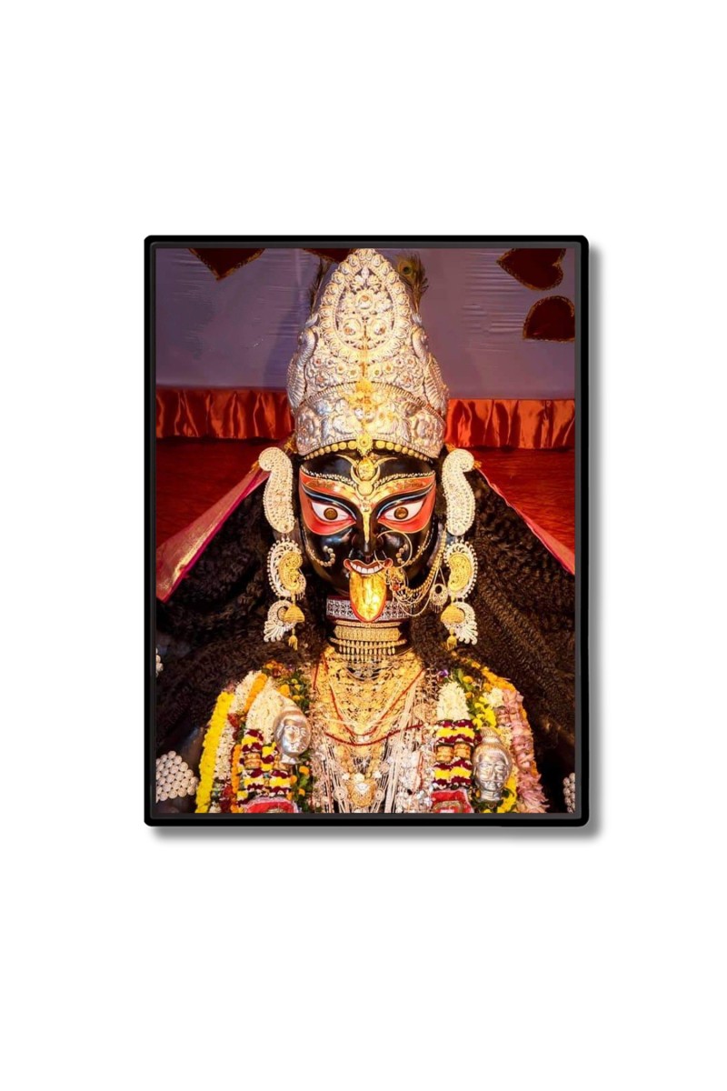 Boro Maa Laminated Photo  - 5x7 Inches, Divine Blessings for Home & Office and Temple Decoration