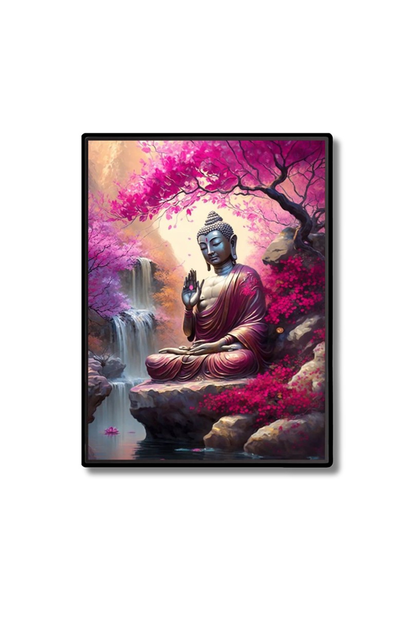 Buddha Laminated Photo  - 5x7 Inches, Divine Blessings for Home & Office and Temple Decoration