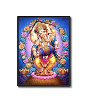 Lord Ganesh Laminated Photo  - 5x7 Inches, Divine Blessings for Home & Office and Temple Decoration