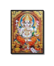 Lord Ganesh Laminated Photo  - 5x7 Inches, Divine Blessings for Home & Office and Temple Decoration