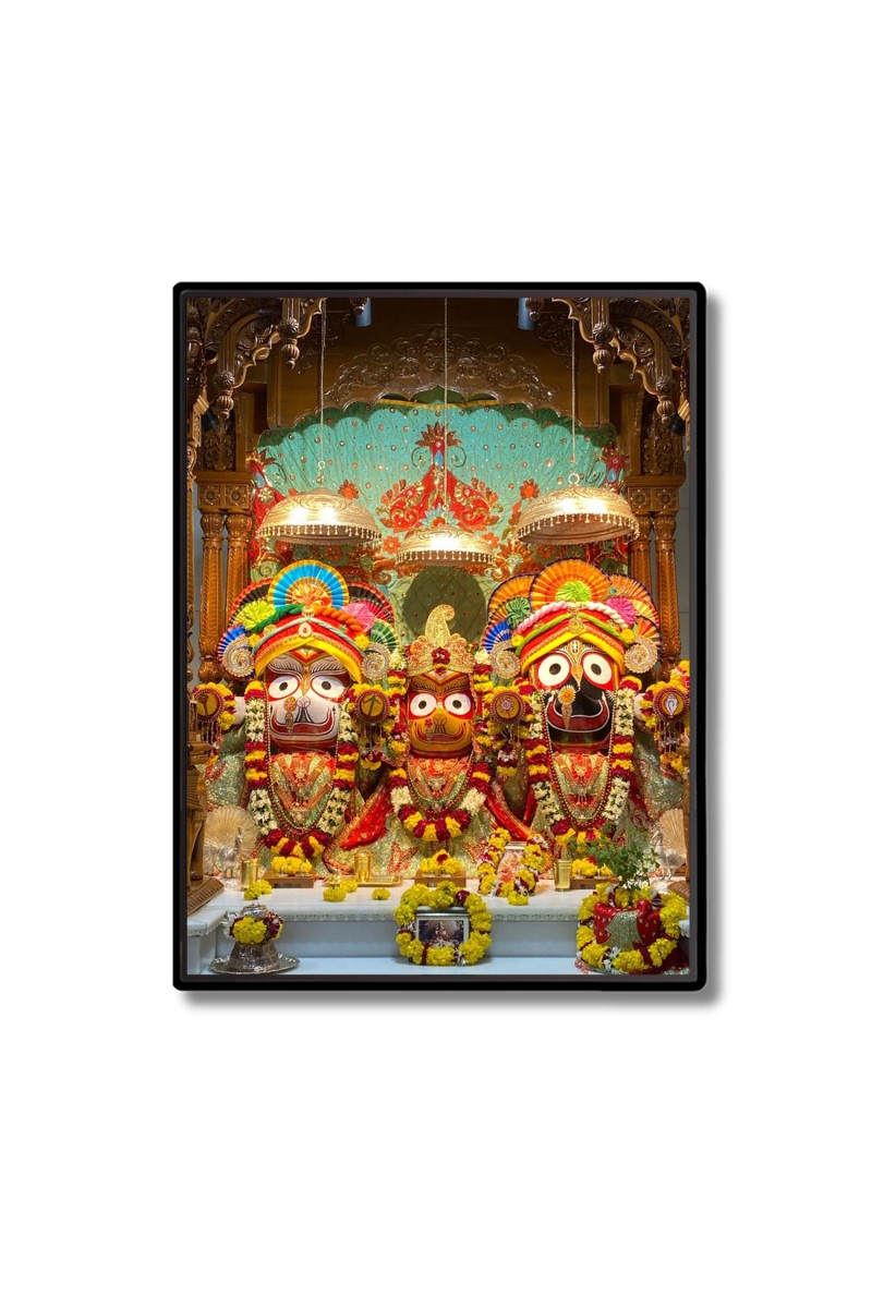 Lord Jagannath Laminated Photo  - 5x7 Inches, Divine Blessings for Home & Office and Temple Decoration
