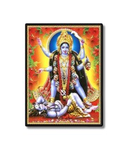 Maa Kali Laminated Photo  - 5x7 Inches, Divine Blessings for Home & Office and Temple Decoration