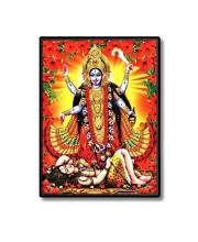 Maa Kali Laminated Photo  - 5x7 Inches, Divine Blessings for Home & Office and Temple Decoration