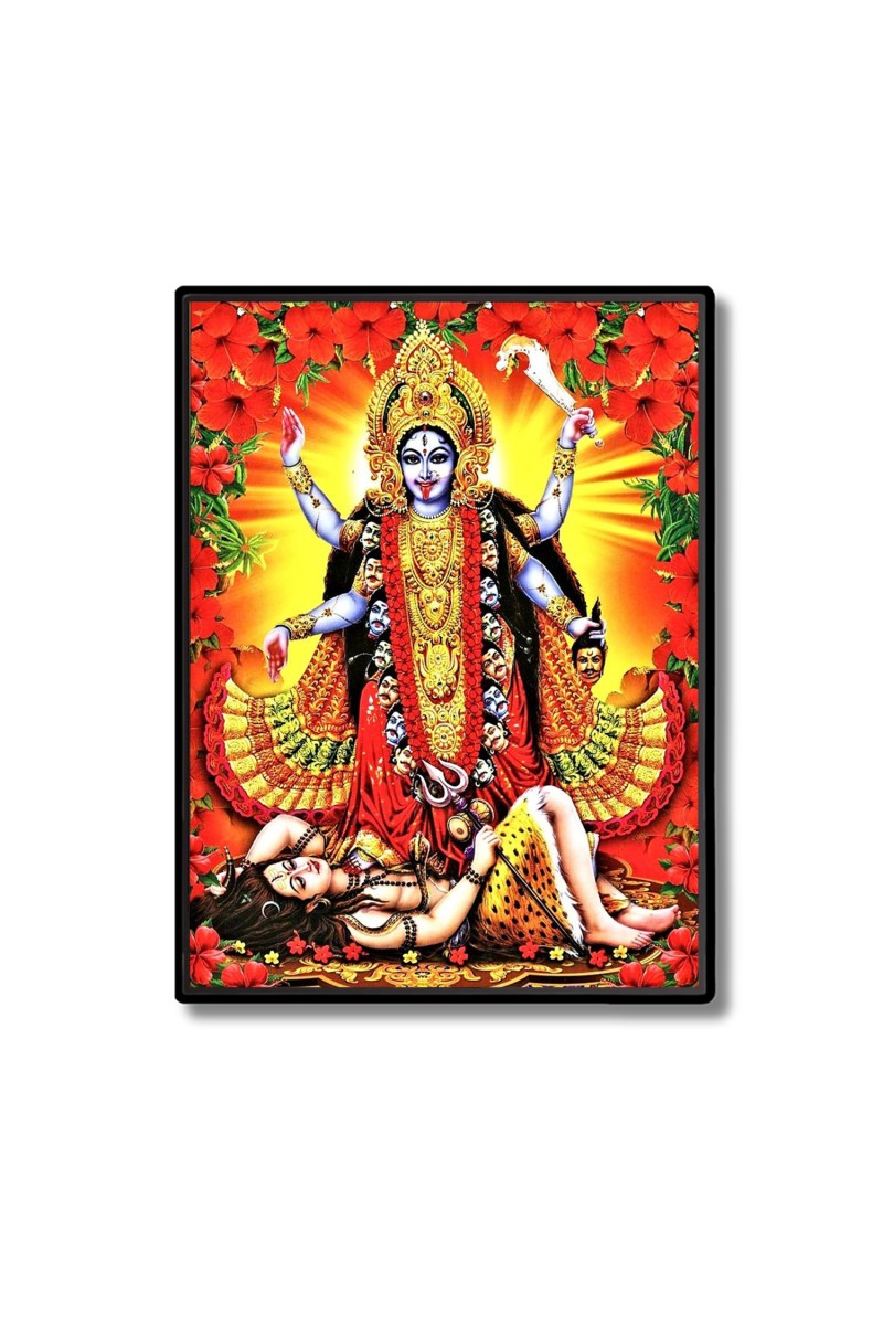 Maa Kali Laminated Photo  - 5x7 Inches, Divine Blessings for Home & Office and Temple Decoration